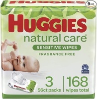 Huggies Natural Care Sensitive Baby Wipes Bundle Pack, Unscented, 9 Packs of 56ct - New&nbsp;