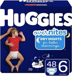 Huggies Overnites Nighttime Diapers, Size 6, 48 Ct - New 