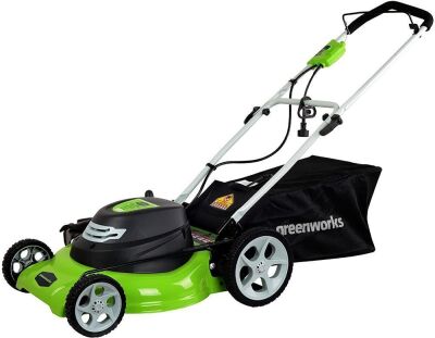 Greenworks 12 Amp 20-Inch 3-in-1Electric Corded Lawn Mower, 25022