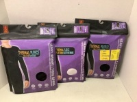 Lot of (3) Women's Thermal Fleece, 2 pant, 1 shirt, Medium, Appears New
