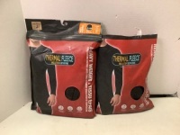 Lot of (2) Men's Thermal Fleece Crew, Medium, Ecommerce Return