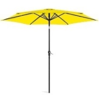 Outdoor Steel Market Patio Umbrella Decoration w/ Tilt, Crank Lift - 10ft