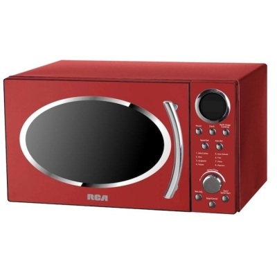 RCA 0.9 cu. ft. Retro Microwave, Red. NEW