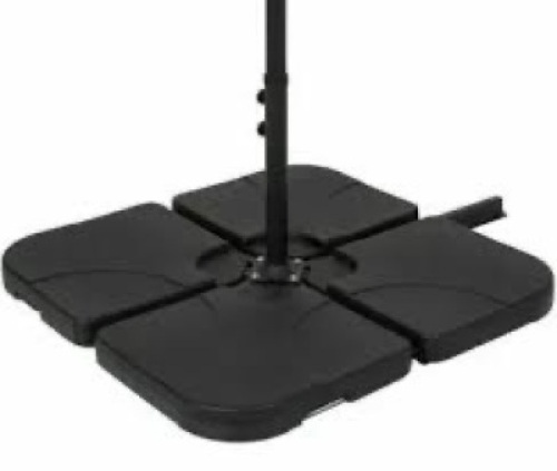 4-Piece Cantilever Offset Patio Umbrella Stand Square Base Plate Set