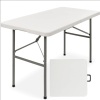 4ft Portable Folding Plastic Dining Table w/ Handle, Lock