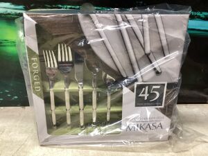 Mikasa Forged Stainless Steel 45 Piece Flatware Set, Service for 8 