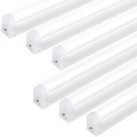 6 Pack LED Shop Light 4FT, T5 Integrated Single Fixture, 22W, 2200lm, 6500K Super Bright White, Linkable Shop Light, Utility Shop Lights, Corded Electric W/ Built-in ON/Off Switch&nbsp;