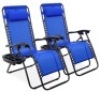 Set of 2 Adjustable Zero Gravity Patio Chair Recliners w/ Cup Holders&nbsp;