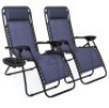 Set of 2 Adjustable Zero Gravity Patio Chair Recliners w/ Cup Holders&nbsp;
