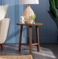 Gap Home Mid-Century Modern Simple 3-Leg Round Side Table, Color May Vary From Photo