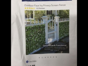 Outdoor Faux Ivy Privacy Screen Fence,New