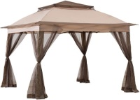Sunjoy Mason 11x11&nbsp;2-Tone Pop Up Portable Steel Gazebo, Tan - Appears New&nbsp;