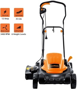 LawnMaster ME1218X Electric Lawn Mower 12AMP 19-Inch  