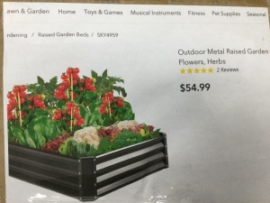 Outdoor Metal Raised Garden Bed for Vegetables, Flowers, Herbs,new