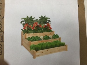 3-Tier Raised Fir Wood Garden Bed Planter,new