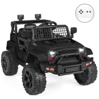 12V Kids Ride-On Truck Car with&nbsp;Parent Remote Control, Spring Suspension, Black - E-Comm Return,&nbsp;Appears New&nbsp;&nbsp;