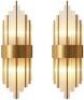 BOKT Modern Crystal Wall Sconces with Brass Base, Set of 2&nbsp;