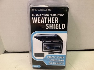 Scosche Offroad Vehicle Boat Stereo Weather Shield, ACM3W, Appears New/Box Damaged