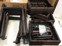 Set of 4 Patio Wicker Bar Stools&nbsp;