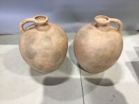 Lot of (2) Studio McGee Weathered Jug Vases&nbsp;
