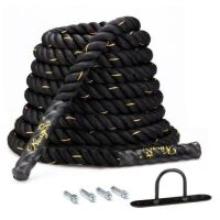 KingSo Battle Rope 1.5 Inch Heavy Exercise Training Rope with 30 Ft Length
