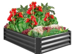 Outdoor Metal Raised Garden Bed for Vegetables, Flowers, Herbs,NEW