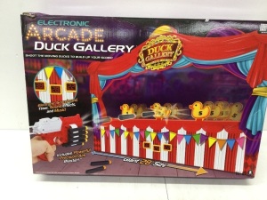 Electronic Arcade Duck Shooting Gallery Carnival Circus Game Foam Darts Giant 28,NEW