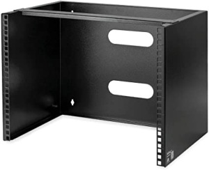 StarTech.com 8U Wall Mount Patch Panel Bracket - 13.75 inch Deep - 19" Patch Panel Rack for Shallow Network Equipment- 80lbs Capacity (WALLMOUNT8)  