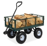 Steel Garden Utility Cart Wagon, Green