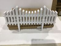 Lot of (4) Boxes of White Garden Fence Pieces