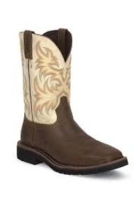 Justin Copper Kettle Cowhide and Titanium White Boots (Size: 11)