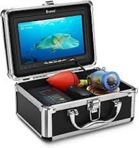 Eyoyo Underwater Fishing Camera 7 inch LCD Monitor Fish Finder Waterproof 1000TVL Fishing Camera 15m Cable 12pcs Infrared Lights for Lake, Boat, Ice Fishing