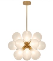 Cintola Maxi Pendant by Tom Kirk w/&nbsp;Hand Blown Glass, E-Comm Return, 2 Broken Glass Pieces, Retail 6,405.00