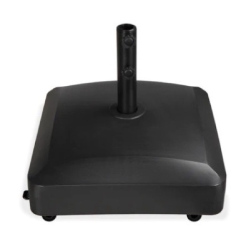Fillable Mobile Umbrella Base Stand w/ 4 Wheels, 2 Locks &&nbsp;123lb Capacity, Black