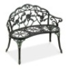 Steel Garden Bench Outdoor Patio Furniture,&nbsp;39in, Green/Black
