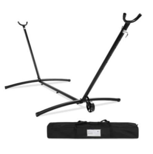 Portable Heavy-Duty Steel Hammock Stand w/ Built-In Wheel & Case, 9ft