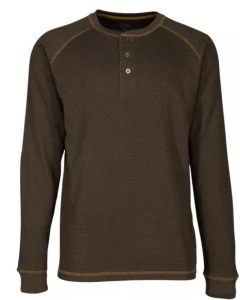 Thermal Long-Sleeve Henley for Men,New