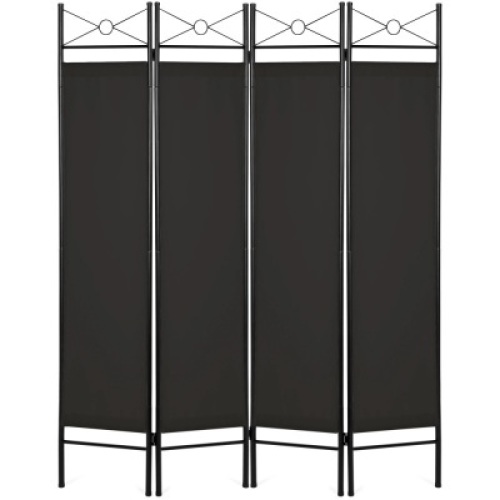 4-Panel Folding Privacy Screen Room Divider Decoration Accent, 6ft