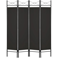 4-Panel Folding Privacy Screen Room Divider Decoration Accent, 6ft