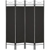 4-Panel Folding Privacy Screen Room Divider Decoration Accent, 6ft