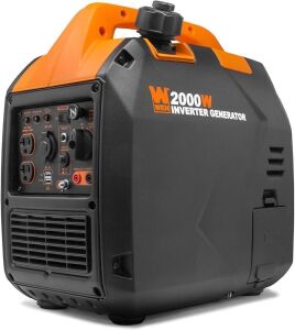 WEN 56203i Super Quiet 2000-Watt Portable Inverter Generator w/Fuel Shut Off, CARB Compliant, Ultra Lightweight 