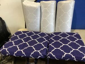 Lot of (4) Outdoor Dining Chair Cushions 21" x 45" 