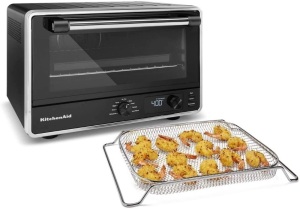 KitchenAid KCO124BM Digital Countertop Oven with Air Fry, Black Matte. Appears New