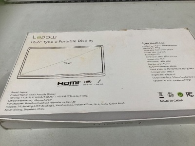 Lepow 15.6" Portable Display, Appears New