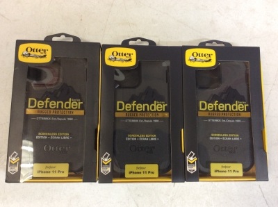 Lot of (3) New OtterBox Defender Series Phone Cases for iPhone 11 Pro