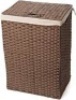 Blue Ridge Basket Company Synthetic Wicker Laundry Hamper Basket with Lid and Liner (Brown)