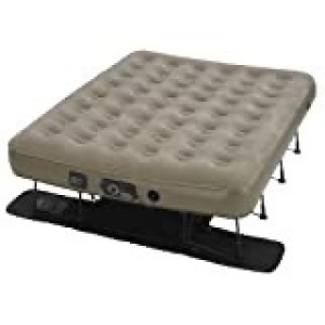 Inflating Air Bed with Built-in Frame, Pump and Wheeled Case (Queen)