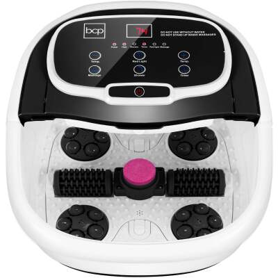 Automatic Heated Shiatsu Massage Foot Bath Spa w/ Pumice Stone