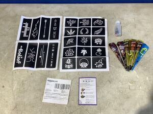 Case of (6) Temporary Tattoo Kits 