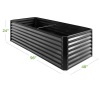 Outdoor Metal Raised Garden Bed for Vegetables, Flowers, Herbs - 8x4x2ft